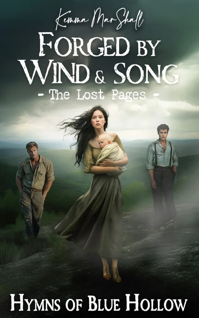 The official book cover for Forged by Wind and Song, Book 4 in the Hymns of Blue Hollow series by Kemma MarShall.